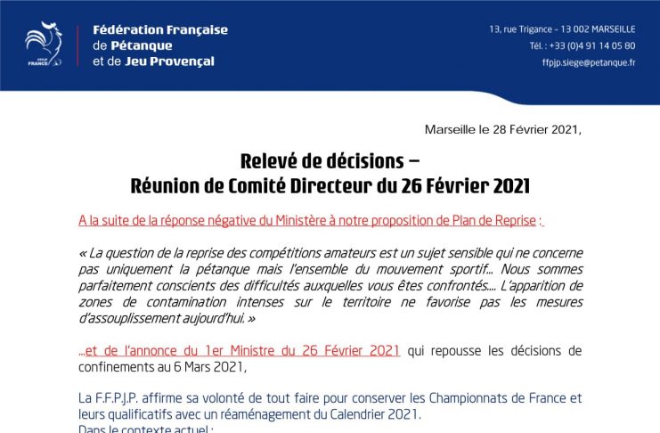 Communiqué du Comité Départemental