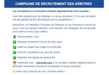 Campagne de recrutement des arbitres